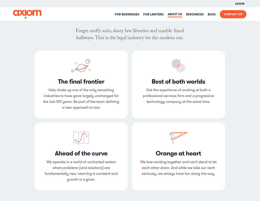Axiom website iconography