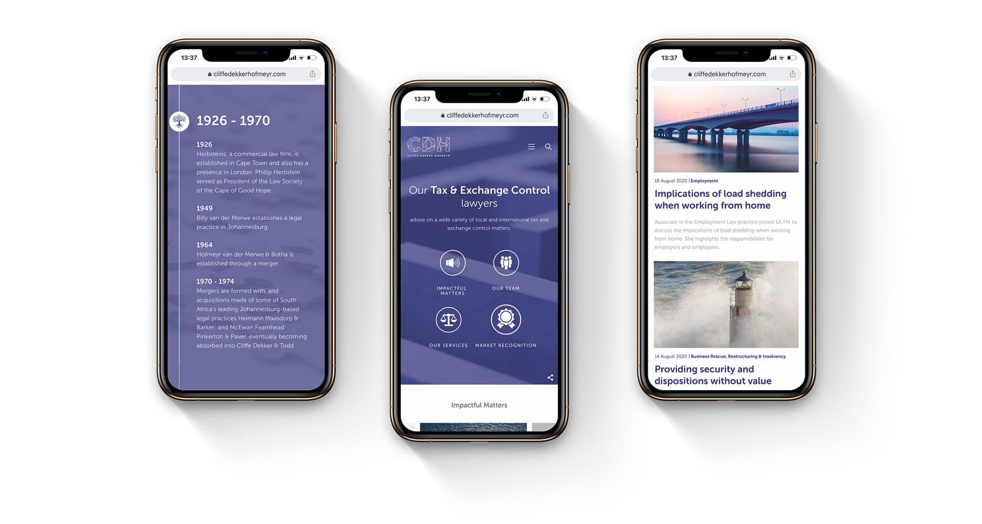 Law firm mobile design
